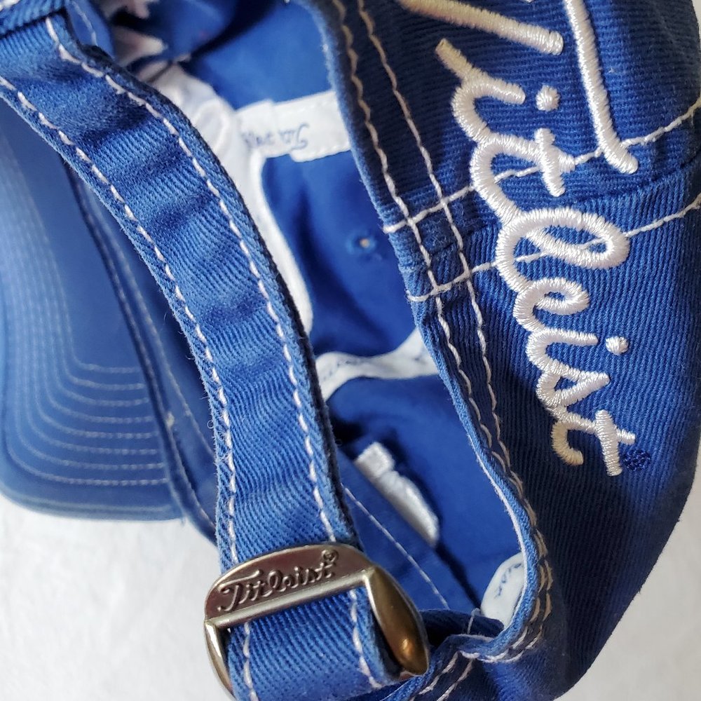 Titleist Blue Canvas Cap FJ Pro V1 Adjustable Hat - Picture 10 of 11